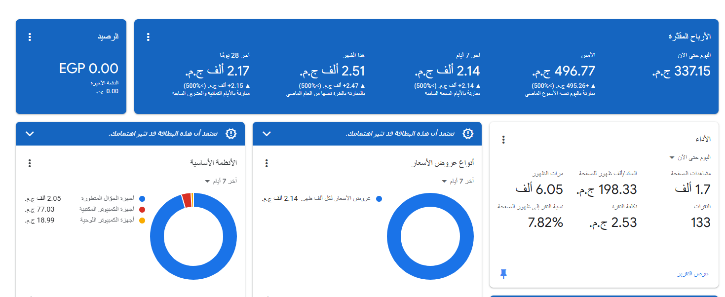 خدمة زيادة أرباح Google AdSense